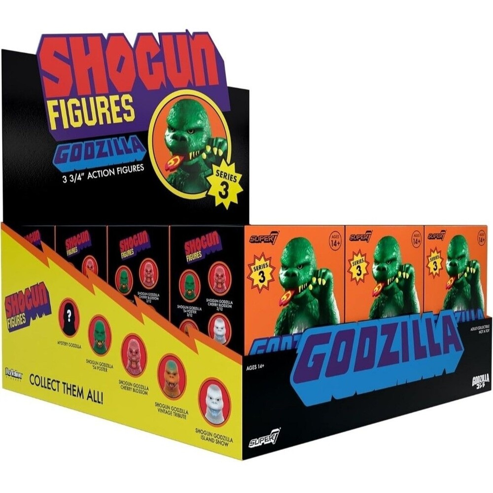 Super7 Shogun Godzilla 3.75" Action Figures 12 Pack Toho Blind Box  Series 3